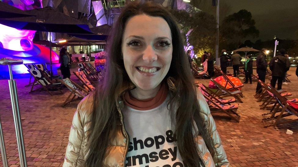 Gemma Clement in Melbourne's Federation Square