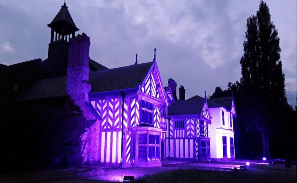 Wythenshawe Hall lit up