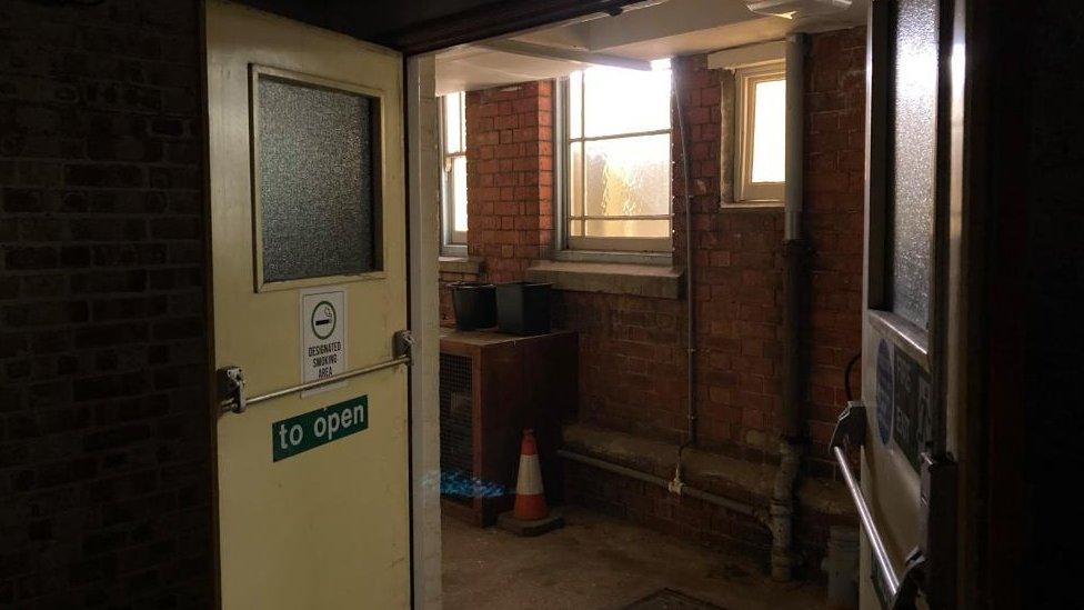 Entrance doors to rooms at a Victorian methodist church