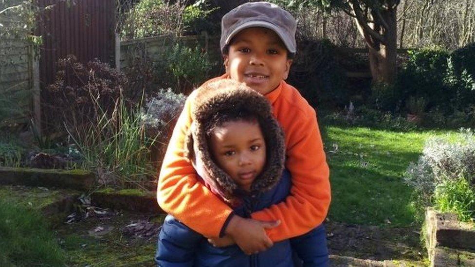 Zachary, eight, and four year old Amon