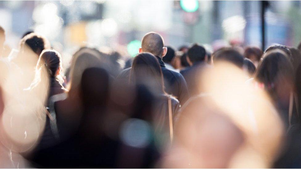 Crowd in street