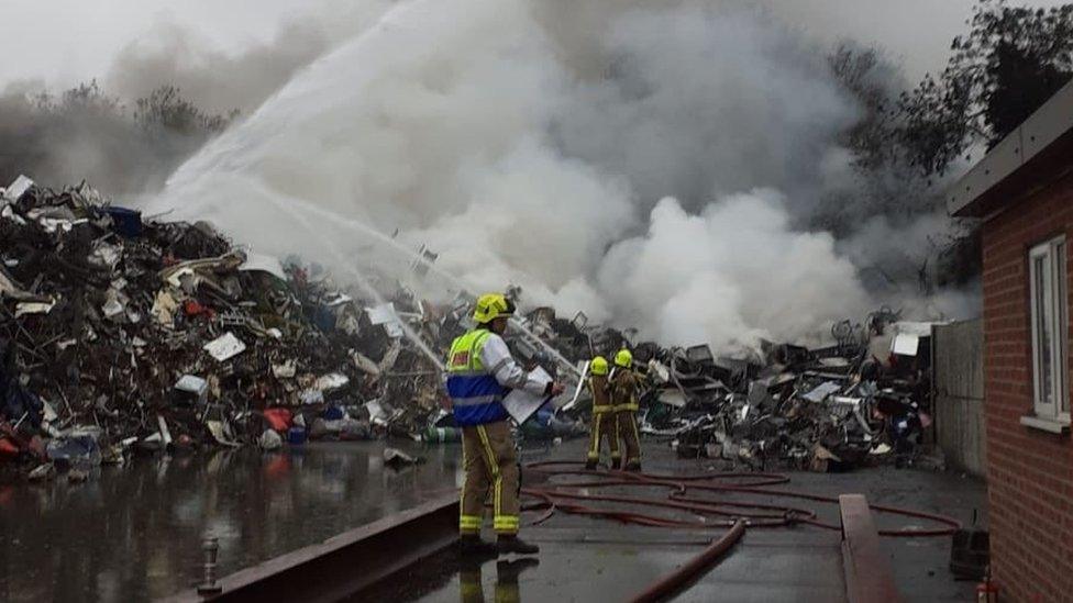 Fire at scrapyard