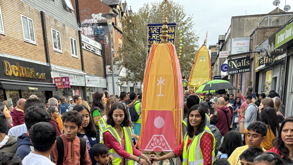 The Ratha Yatra festival in Cambridge