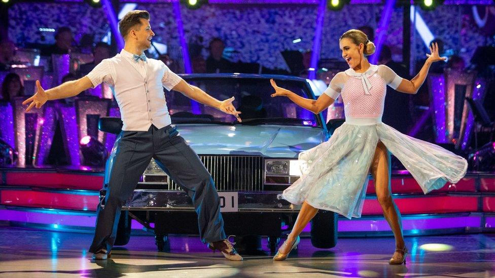 Ashley Roberts and Pasha Kovalev dancing.