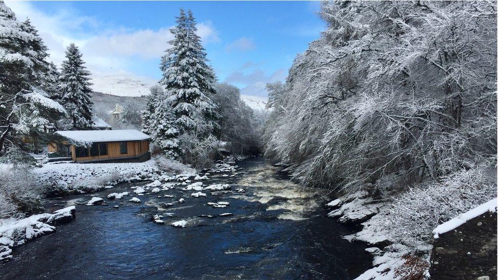 This picture from Colin Mackenzie shows is from the beside the Falls of Dochart near Killin in Stirlingshire