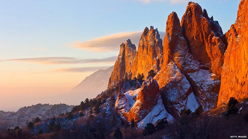 Garden of the Gods national park in Colorado