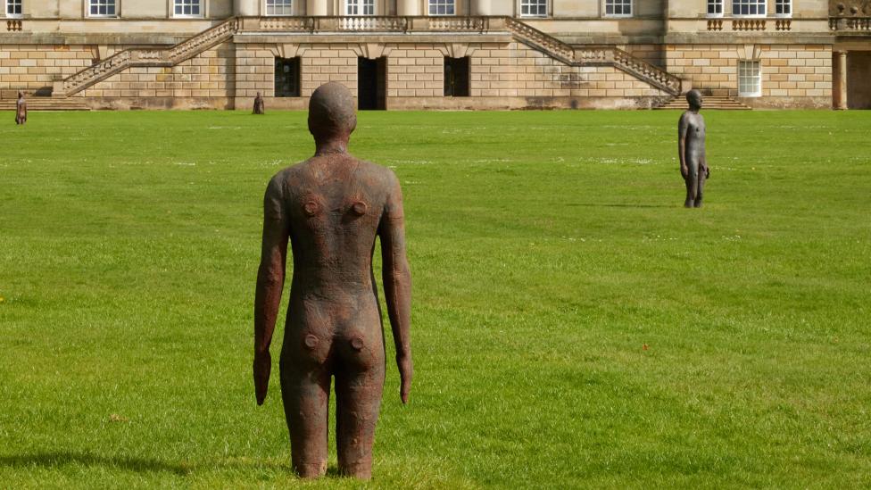 Antony Gormley's Time Horizon installation at Houghton Hall, Norfolk