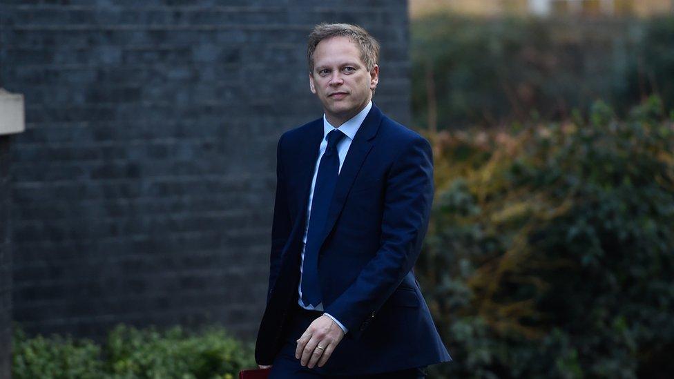 Grant Shapps, Secretary of State for Transport, arrives at Downing Street on January 21, 2020