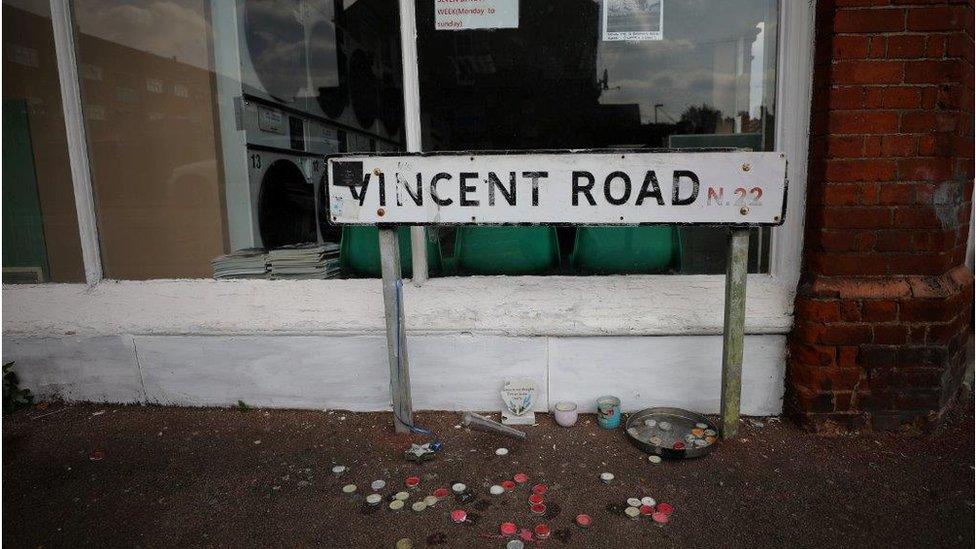 Friends of Kamali Gabbidon-Lynck left candles where the 19-year-old was stabbed to death in north London