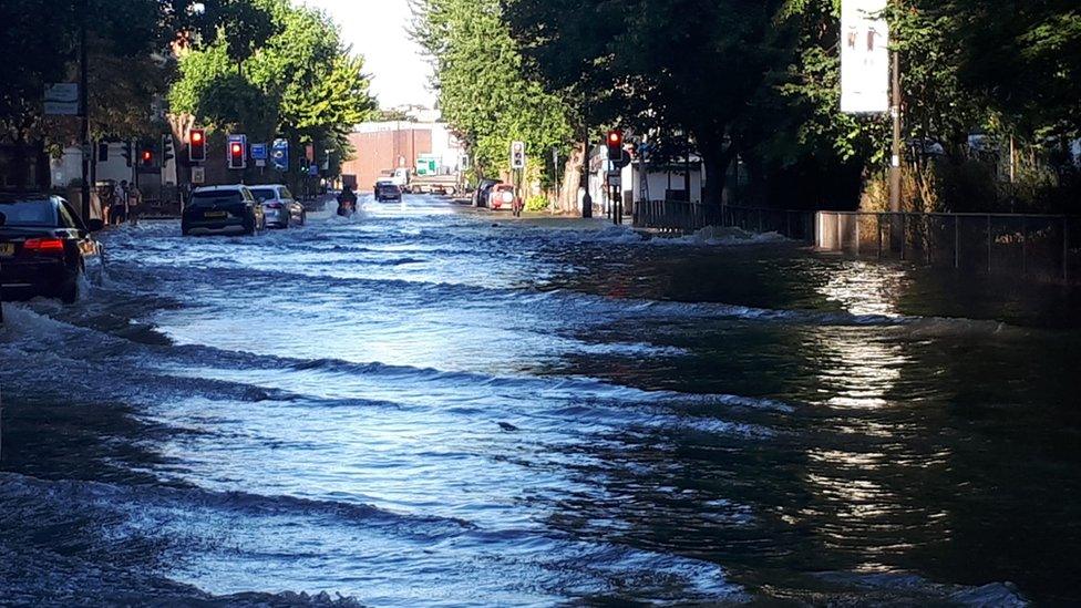 North London flooding