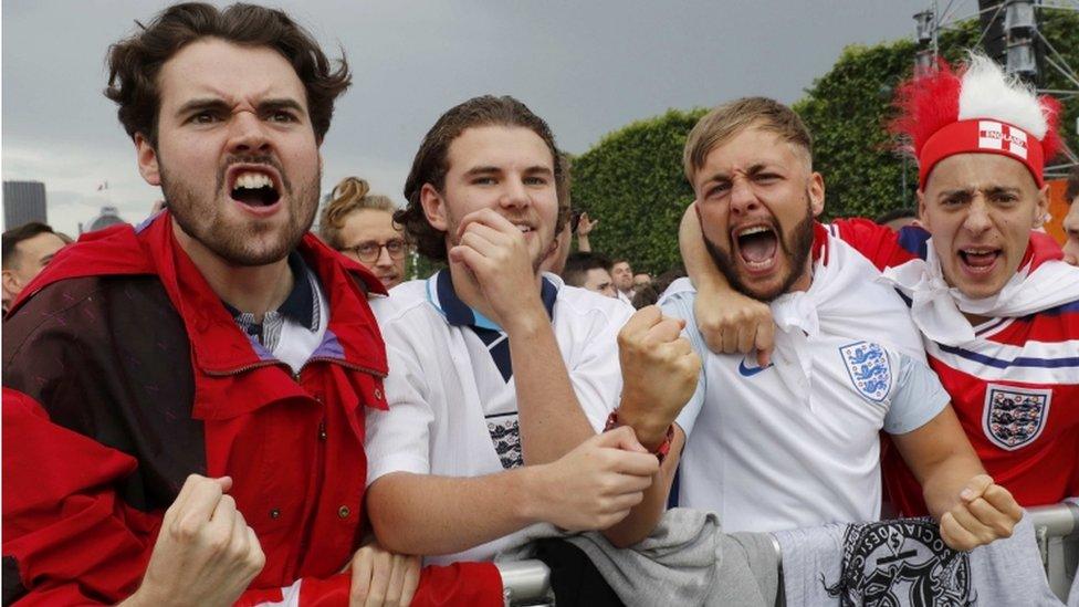 England fans in Paris