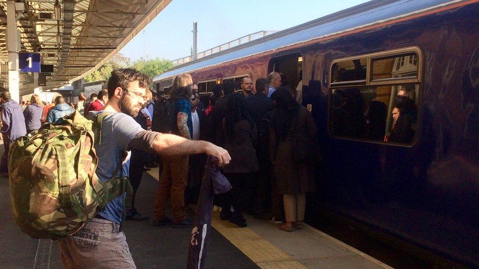 Crowded Bolton platform