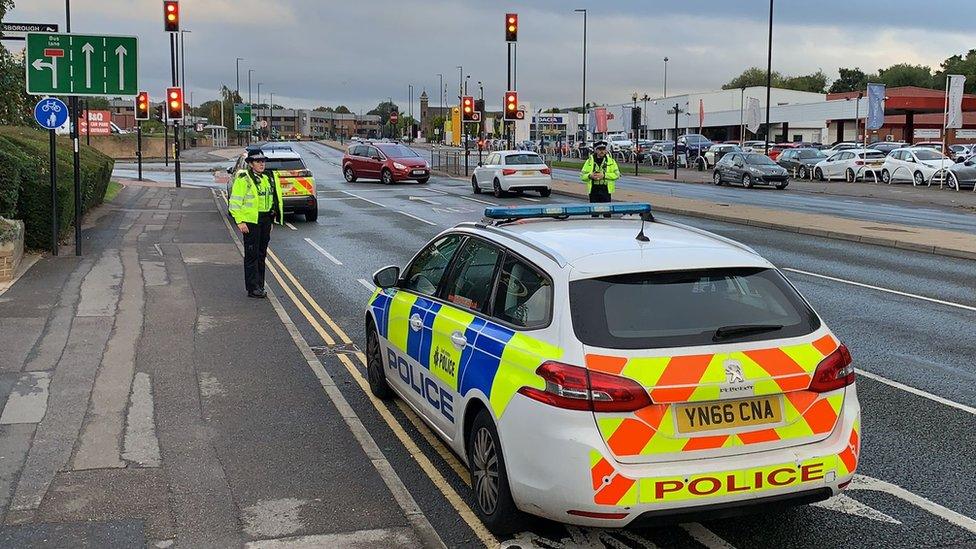 Scene of incident on Penistone Road, Sheffield