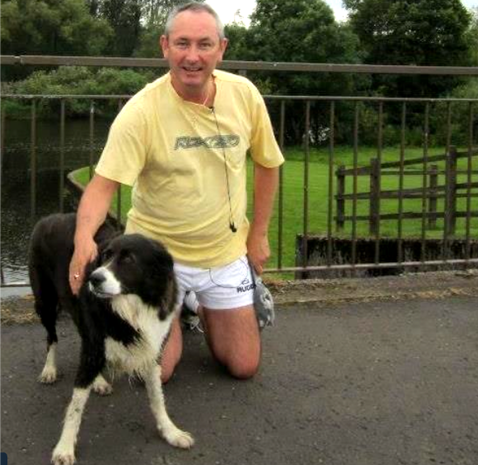 John Houston with his dog