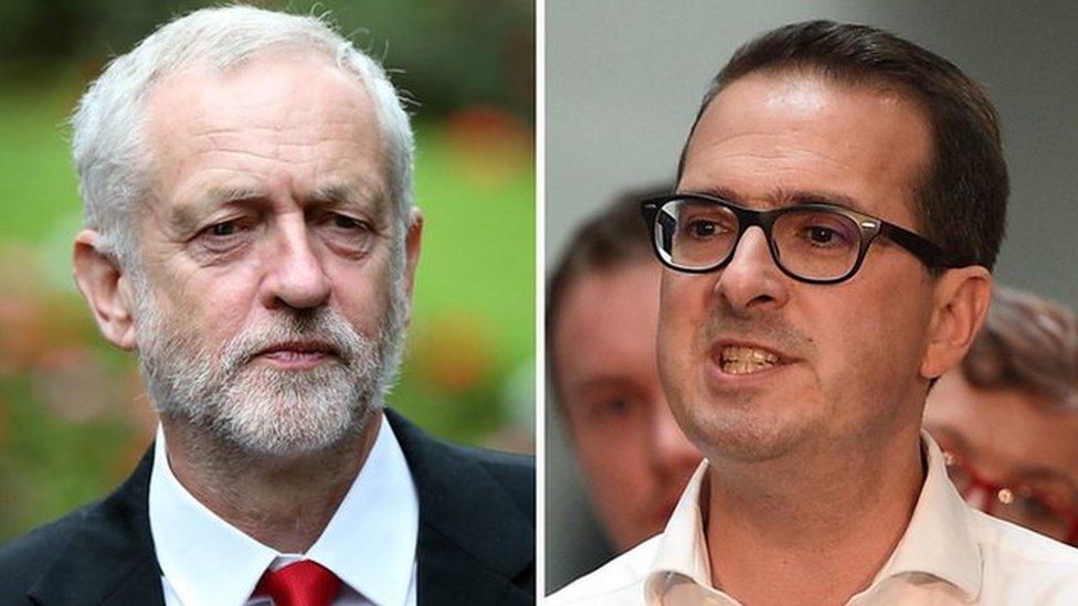 Jeremy Corbyn and his rival Owen Smith