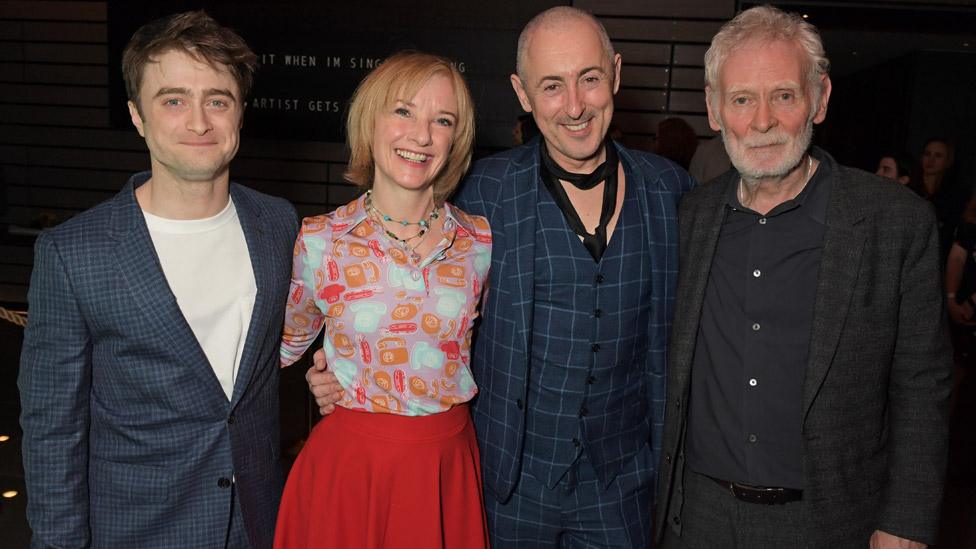 Endgame cast (left-right): Daniel Radcliffe, Jane Horrocks, Alan Cumming and Karl Johnson