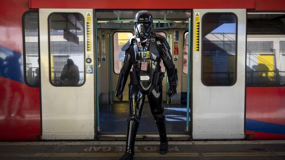 Death trooper on the Tube