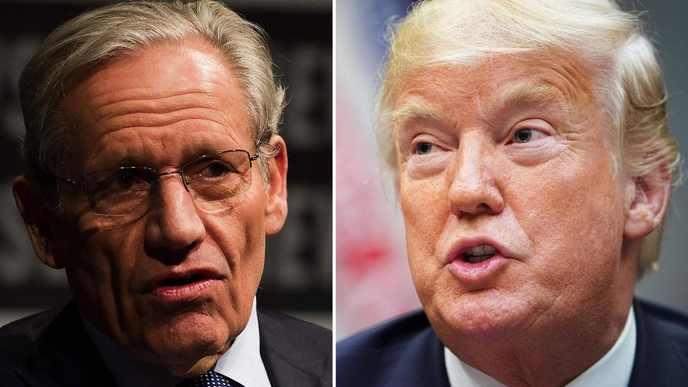 Bob Woodward and Donald Trump composite image