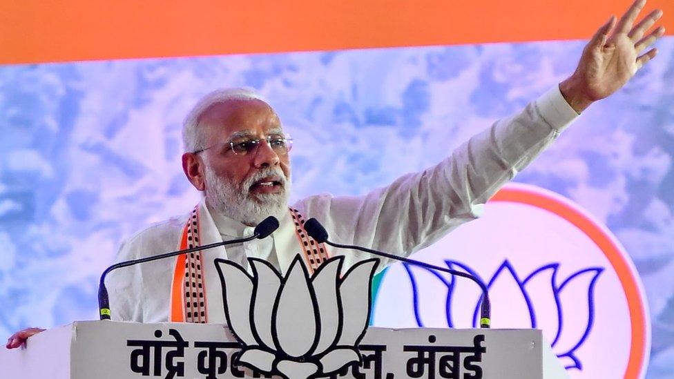 PM Narendra Modi at a rally in Maharashtra