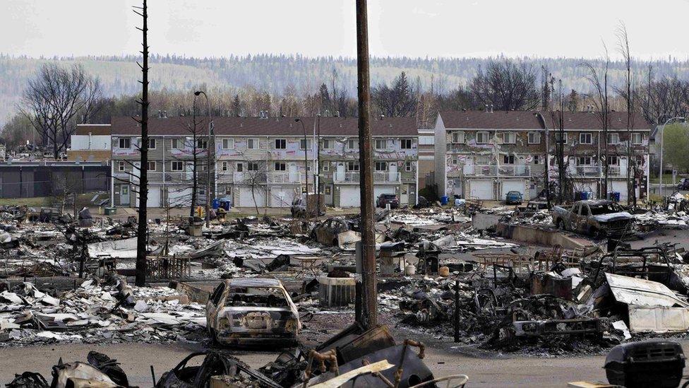 Fort McMurray after damage