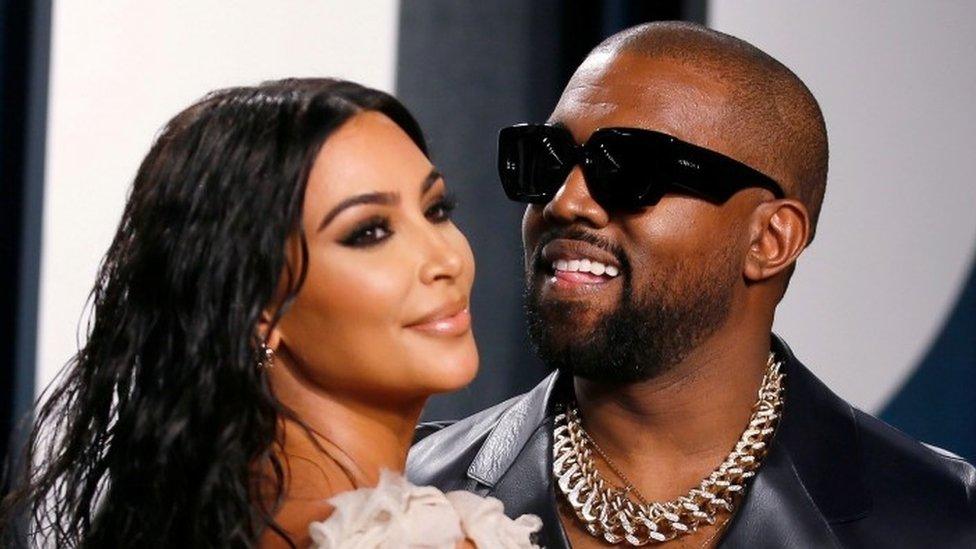 Kim Kardashian and Kanye West (file picture)