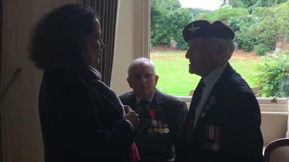 French ambassador to the UK presenting medal