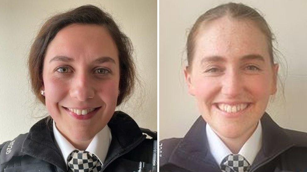 PC Charlotte Grisenthwaite and PC Rosie O'Sullivan