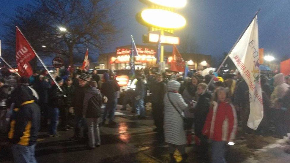 Protest in Cobourg