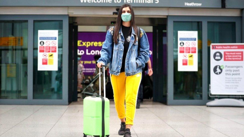 Woman at UK airport