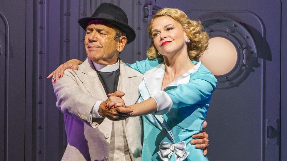 Robert Lindsay and Sutton Foster in Anything Goes