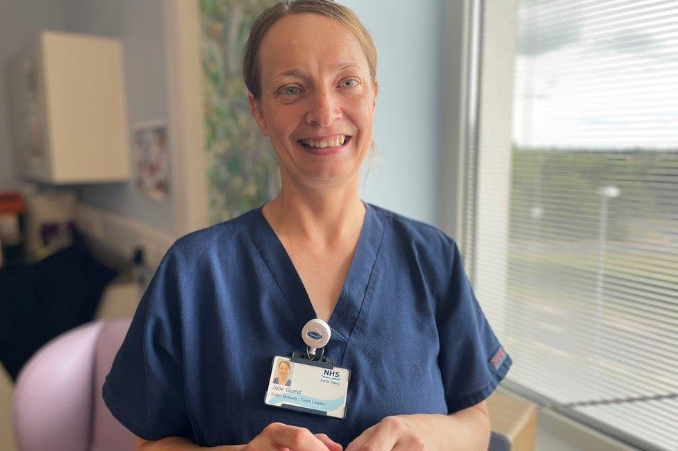 Midwife Julie Guest has worked in the NHS for more than 20 years