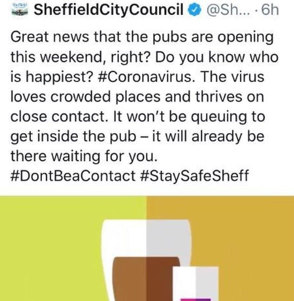 Council social media post