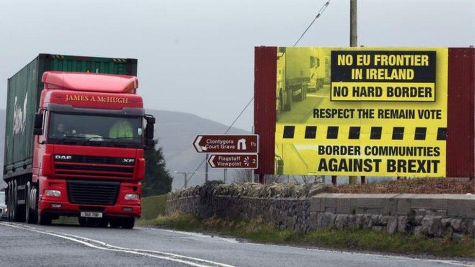 Sign near the Irish border