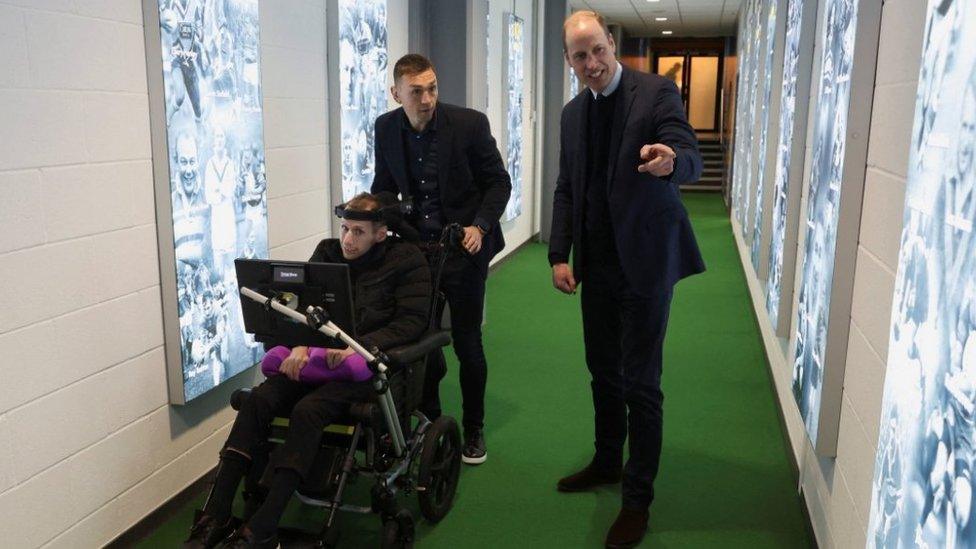 Prince William meets Rob Burrow and Kevin Sinfield