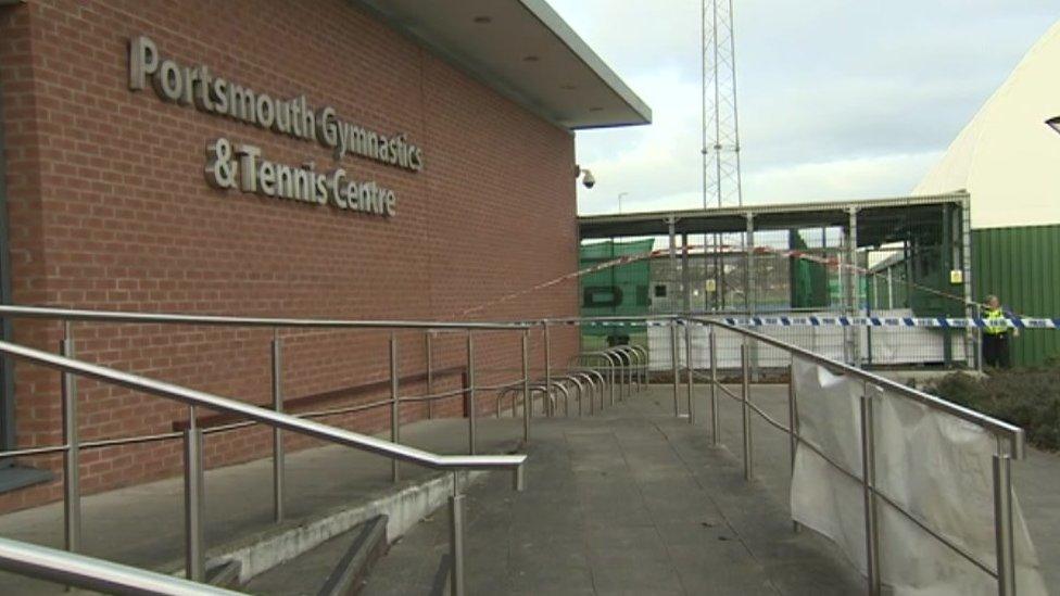 Police tape at leisure centre