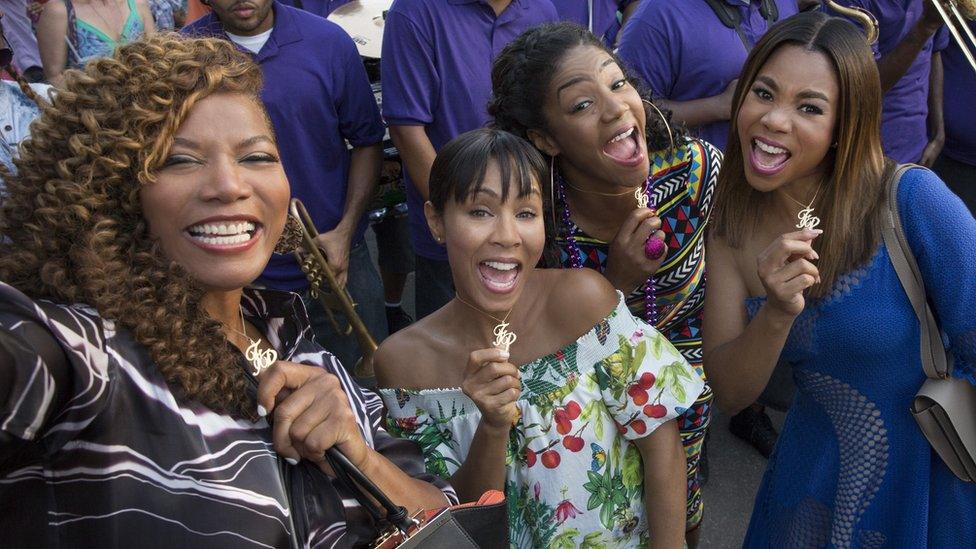 L to R: Queen Latifah, Jada Pinkett Smith, Tiffany Yaddish and Regina Hall