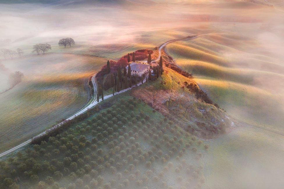 Wheat fields near Pienza, Tuscany, Italy