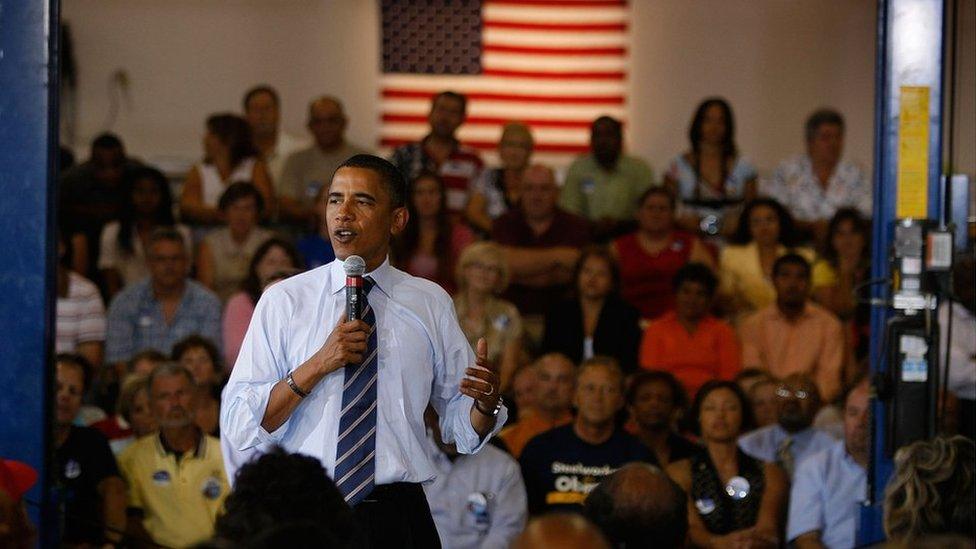 Obama campaigns in Martinsville in 2008