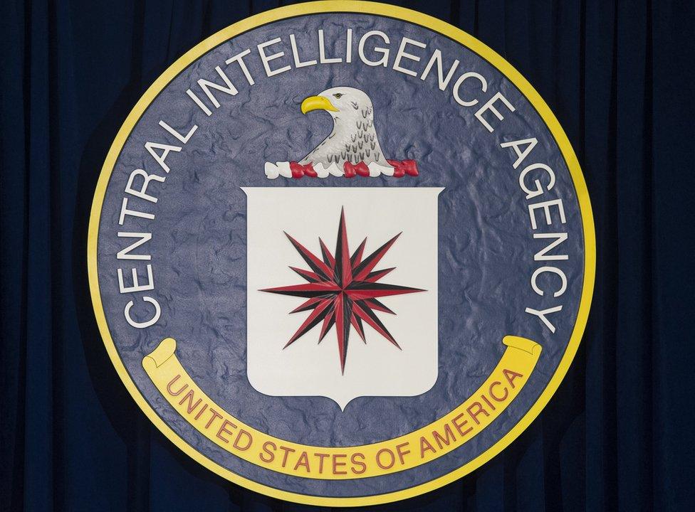 The seal of the Central Intelligence Agency (CIA) is seen at CIA Headquarters in Langley, Virginia, April 13, 2016