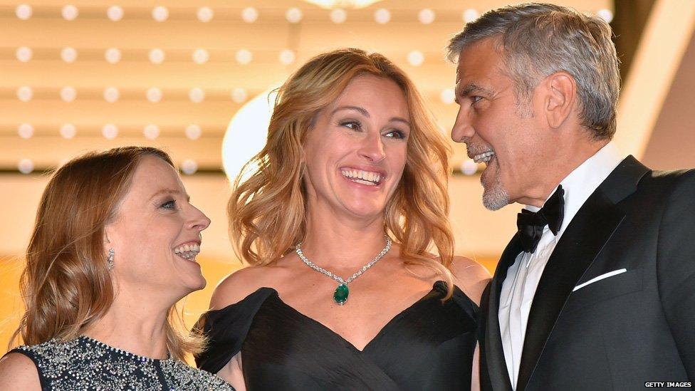 Jodie Foster, Julia Roberts and George Clooney