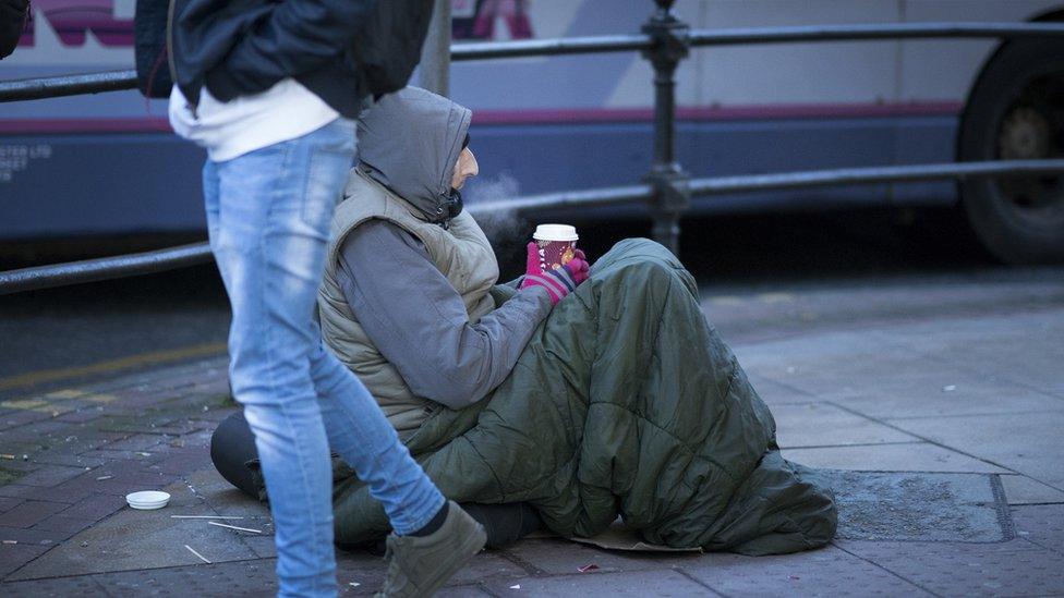 Manchester beggar