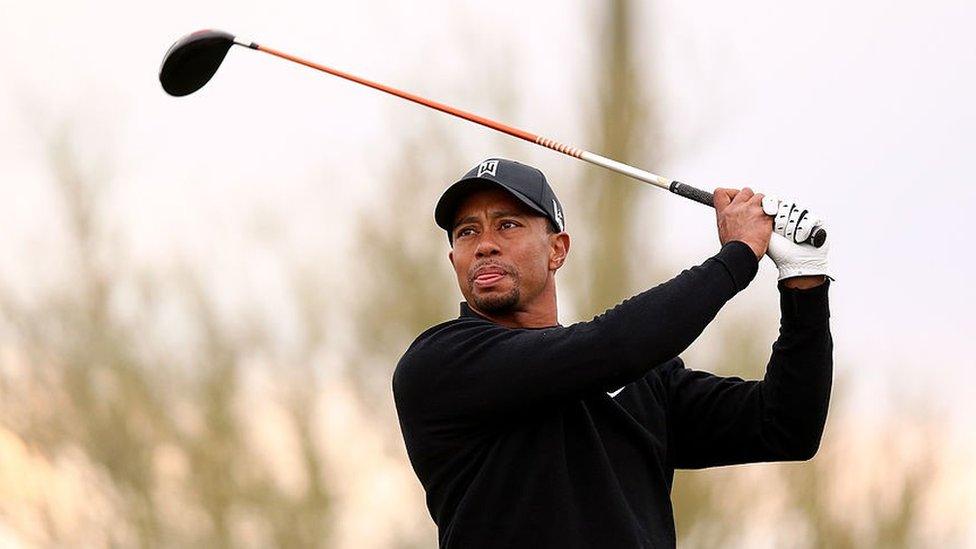 Tiger Woods in action