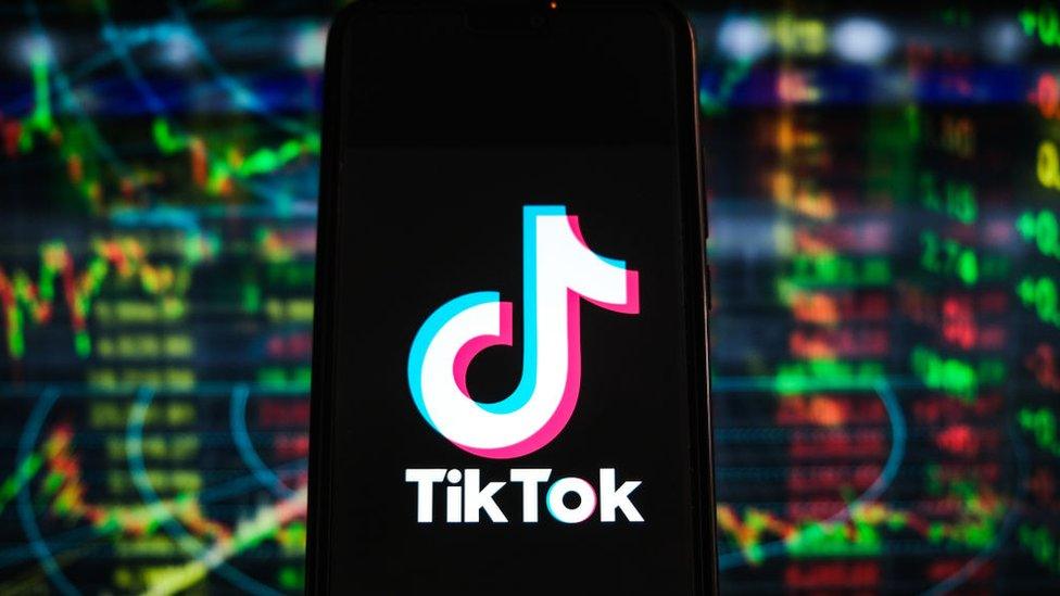 TikTok on a phone