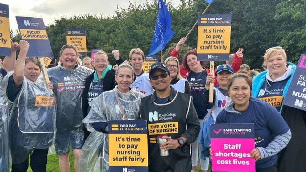 Nurses strike on the Isle of Man