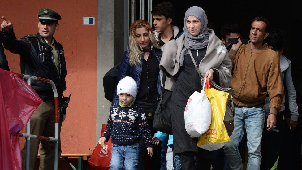 Refugees arrive in Munich
