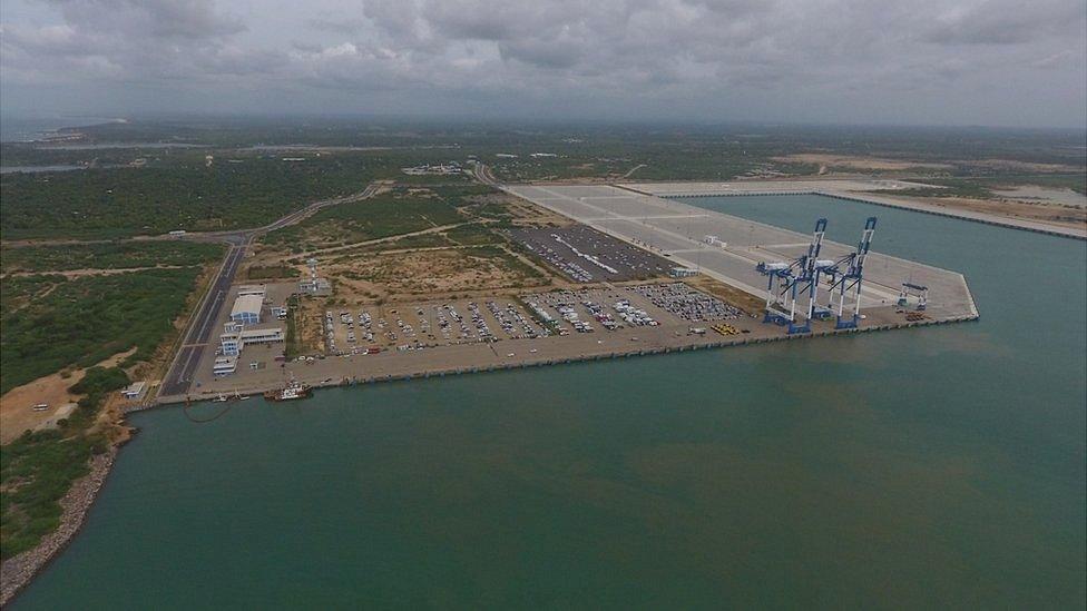 Hambantota port from above