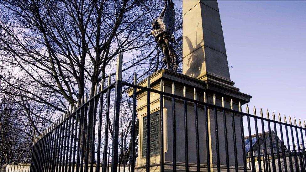 Rescue League memorial on Doncaster Road, Barnsley