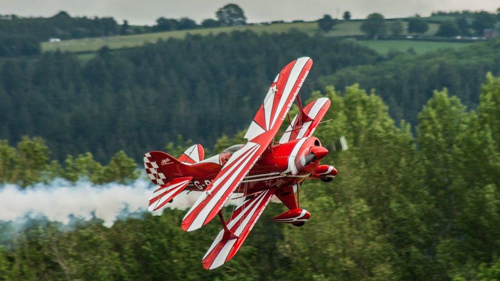 Steve Huggett, of Gorslas, Carmarthenshire enjoyed a fantastic display of flying skill at the Bob Jones Memorial Airshow at Welshpool, Powys