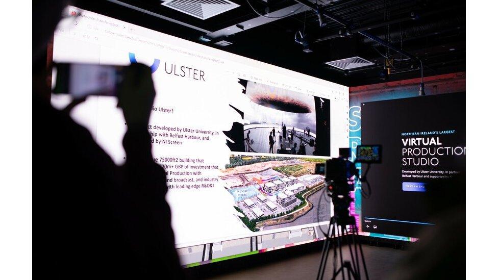 Ulster University graphics and camera in studio