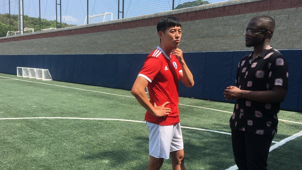 Son Heung-Yun and De'Graft during the interview